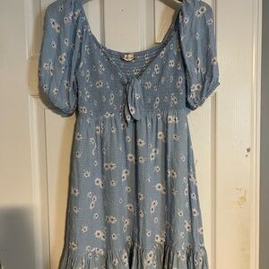 Altar'd State Light Blue Floral Dress